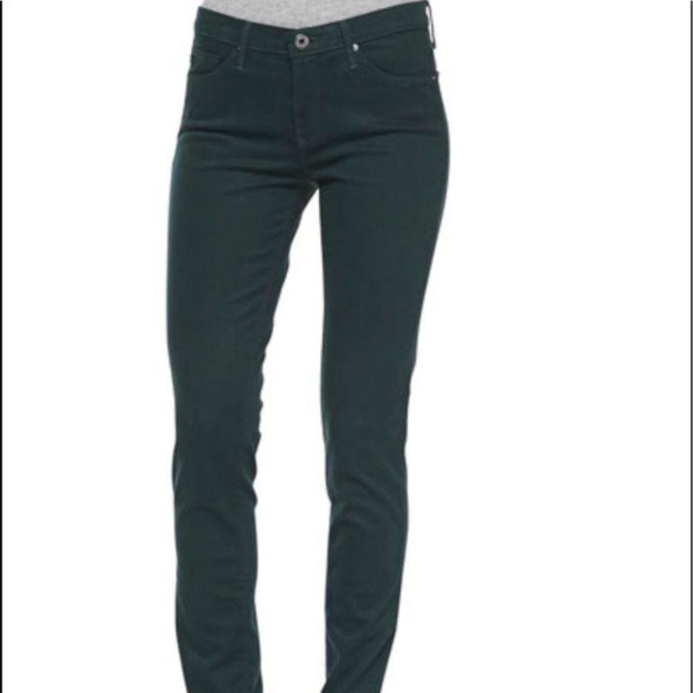AG Adriano Goldschmied Women's Skinny Jeans - Dark Green Holiday Charm